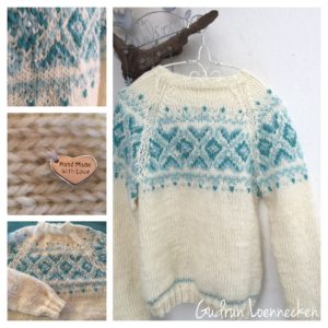 Perle sweater strikkeoppskrift