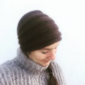 Ragnhild baggy winter hat mohair edition